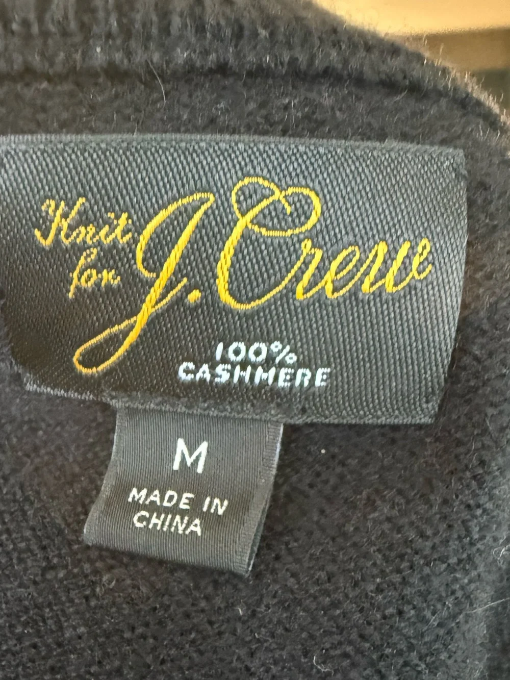 J. CREW 100% CASHMERE Black Classic Timeless Crewneck Sweater Size MEDIUM